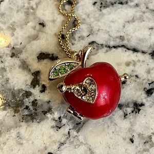 Betsey Johnson “Apple Of My Eye” Gold Necklace